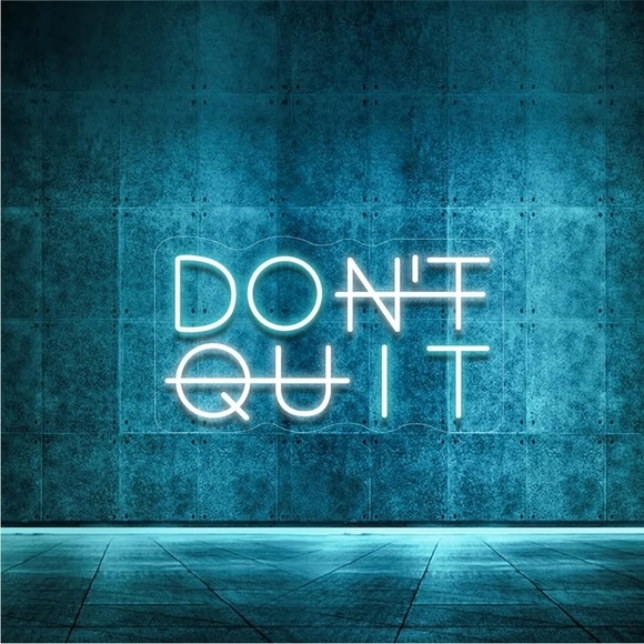 DON'T QUIT/DO IT Green Cute Neon Sign Light Gym/Work Space/Man Cave/Dorm Decor - Picture 6 of 10